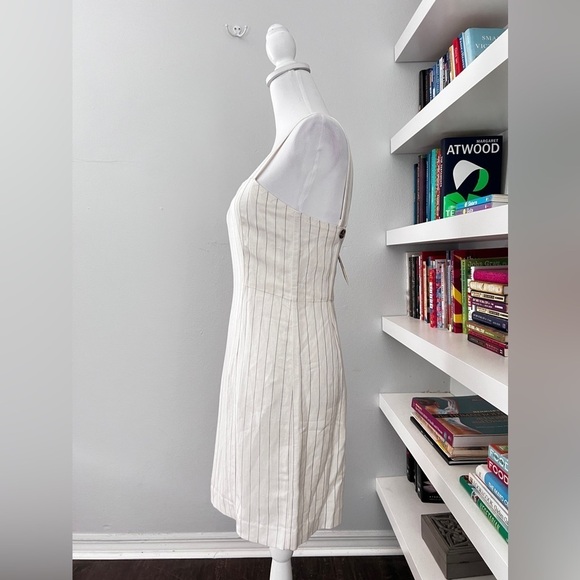 Club Monaco NWT Mini White Striped Linen Dress size 2 - Picture 8 of 15